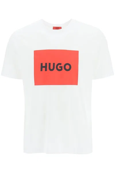 Hugo Dulive T-shirt With Logo Box In White