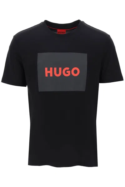 Hugo Dulive T-shirt With Logo Box In Black