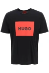 HUGO DULIVE T SHIRT WITH LOGO BOX