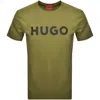 HUGO HUGO DULIVIO CREW NECK T SHIRT GREEN