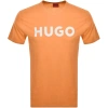 HUGO HUGO DULIVIO CREW NECK T SHIRT ORANGE