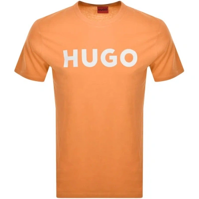 Hugo Dulivio Crew Neck T Shirt Orange
