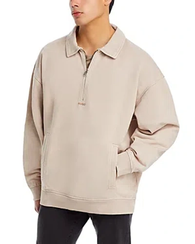 Hugo Dunoche Polo Sweatshirt In Medium Beige