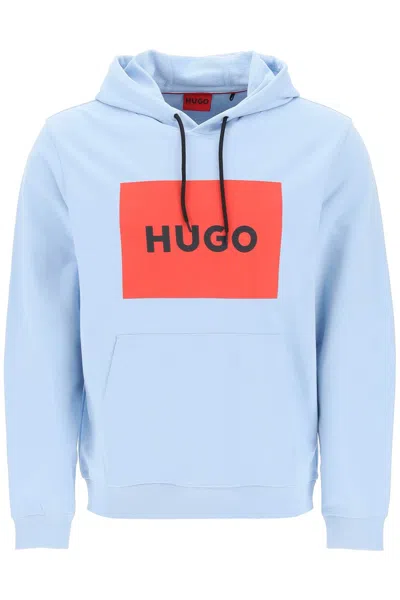 Hugo Duratschi Sweatshirt With Box In Light Blue
