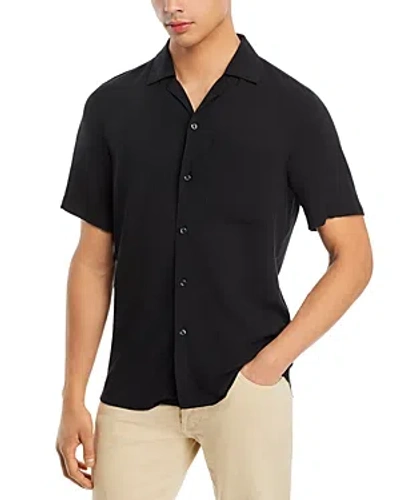 Hugo Ellino Relaxed Fit Camp Shirt In Black