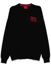 Hugo Boss Black Intarsia Sweater In Black