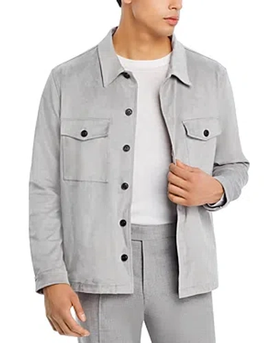 Hugo Enalu Oversized Fit Overshirt In Medium Grey