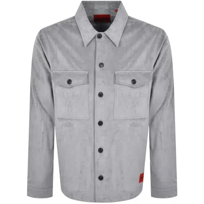 Hugo Erato Overshirt Jacket Grey In Gray