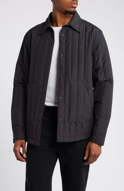 Hugo Boss Hugo Ewel Quilted Jacket In Black