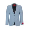 Hugo Boss Extra-slim-fit Jacket In Linen-look Cloth In Grey