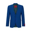 Hugo Boss Extra-slim-fit Jacket In Performance-stretch Cloth In Blue