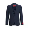 Hugo Boss Extra-slim-fit Jacket In Stretch Twill In Blue