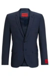 Hugo Boss Extra-slim-fit Jacket In Stretch Twill In Dark Blue