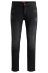 Hugo Boss Extra-slim-fit Jeans In Black-black Stretch Denim In Black