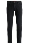 Hugo Boss Delaware Slim-fit Jeans In Soft Stretch Denim In Black