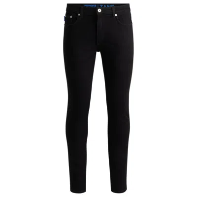 Hugo Boss Extra-slim-fit Jeans In Black Stretch Denim