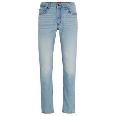 Hugo Boss Extra-slim-fit Jeans In Blue Stretch Denim In Light Blue