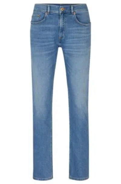 Hugo Extra-slim-fit Jeans In Blue Stretch Denim In Light Blue