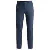 Hugo Boss Extra-slim-fit Trousers In Houndstooth Stretch Cloth In Blue
