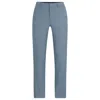 Hugo Boss Extra-slim-fit Trousers In Patterned Performance-stretch Cloth In Blue
