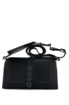 Hugo Boss Faux-leather Crossbody Bag With Logo Hardware In Black