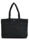 Hugo Boss Faux-leather Quilted-effect Shopper Bag With Logo Trim In Black