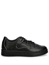 Hugo Boss Faux-leather Sneakers In Black