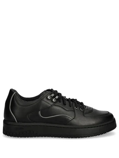 Hugo Boss Faux-leather Sneakers In Black