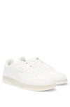 Hugo Boss Faux-leather Sneakers With Contrasting Details In White