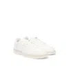Hugo Boss Faux-leather Trainers With Contrasting Details In White