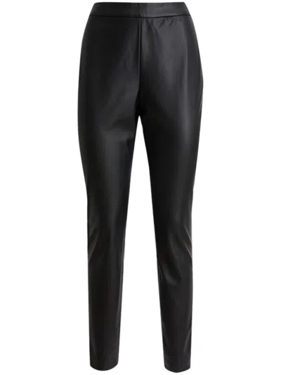 HUGO BOSS FAUX-LEATHER TROUSERS