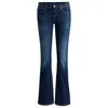 Hugo Boss Flared Low-rise Jeans In Dark-blue Stretch Denim In Blue