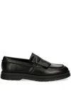 Hugo Boss Mens Hugo Tassel-embellished Flat Leather Moccasins In Black