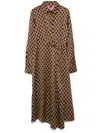 Hugo Boss Geometric-pattern Midi Dress In Purple