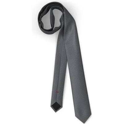 Hugo Boss Hugo Geometric Silk Blend Tie In Open Blue