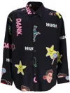 HUGO GRAPHIC PRINT COTTON SHIRT