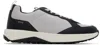 HUGO BLACK & GRAY MIXED-MATERIAL SNEAKERS