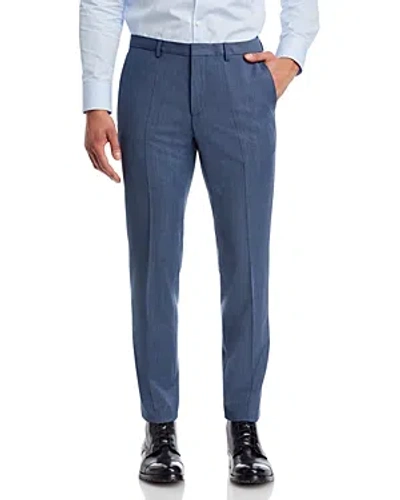 Hugo Hesten Melange Solid Extra Slim Fit Suit Pants In Dark Blue