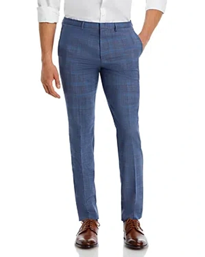Hugo Boss Hesten Slim Fit Tonal Plaid Suit Pants In Bright Blue