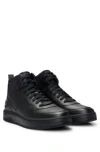 Hugo Boss High-top Trainers With Bubble Branding In Black