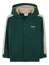 Hugo Boss Boy's Classic Logo-print Tricolor Hoodie In Green