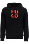 HUGO HUGO HOODED SWEATSHIRT WITH