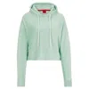 Hugo Boss Hoodie In Terry Fabric With Handwritten Logo In Green