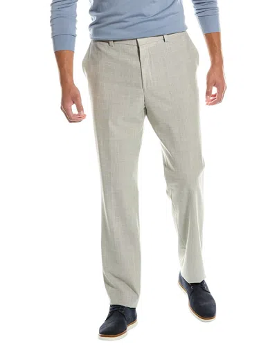Hugo Boss Allover Pattern Wool-blend Trouser In Gray