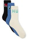 Hugo Boss Three-pack Of Short-length Socks In Black