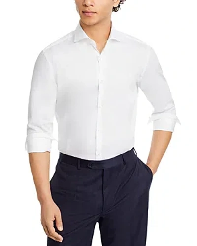 Hugo Kason Solid Slim Fit Dress Shirt In Open White
