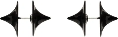 Hugo Kreit Black Toupie Piercing Earrings
