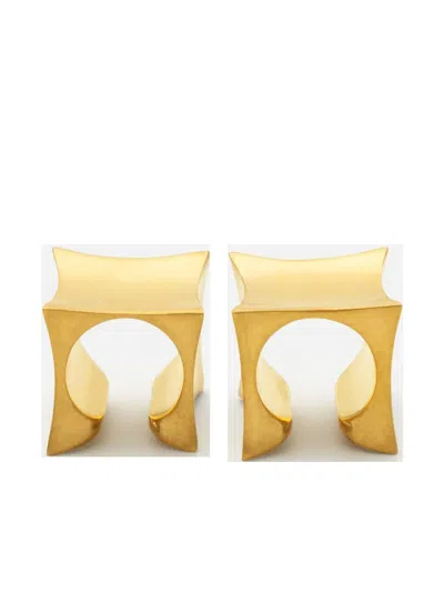 Hugo Kreit Chunk Ear Cuffs In Gold
