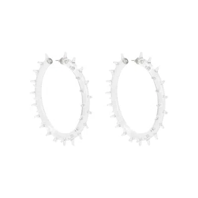 Hugo Kreit Spiky Transparent Hoops In Not Applicable