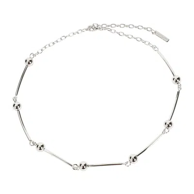 Hugo Kreit Particole Chain Silver Brass Necklace In Not Applicable